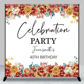 Lofaris Custom Floral Celebration 40th Birthday Backdrop
